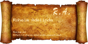 Roheim Adelinda névjegykártya